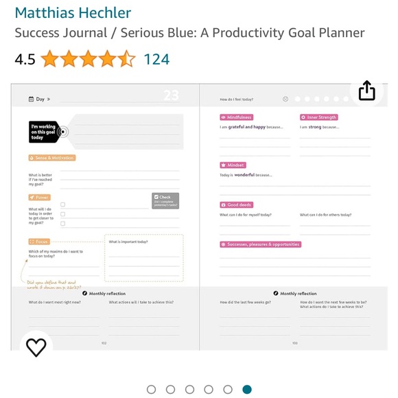 Success Journal/Serious Blue: A Productivity Goal Planner by Matthias Hechler - Picture 6 of 10
